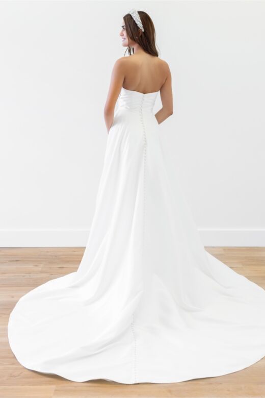 Locket 10221 Clarissa Button Back Strapless Bridal Gown