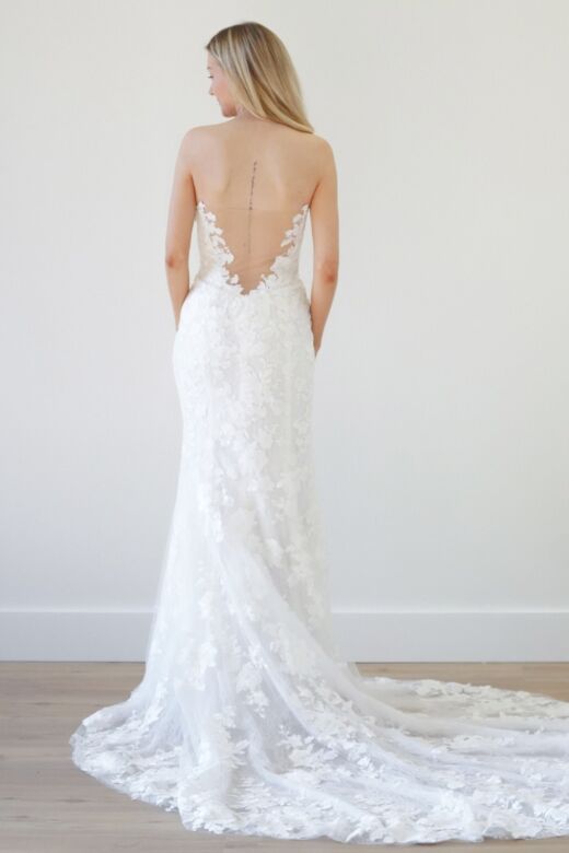 Locket 11121 Dream Sheer Back Floral Wedding Dress