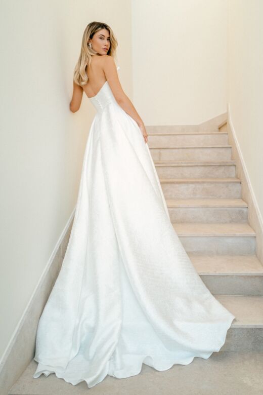 Locket 11249 Arley Button Back Strapless Sweetheart Bridal Gown
