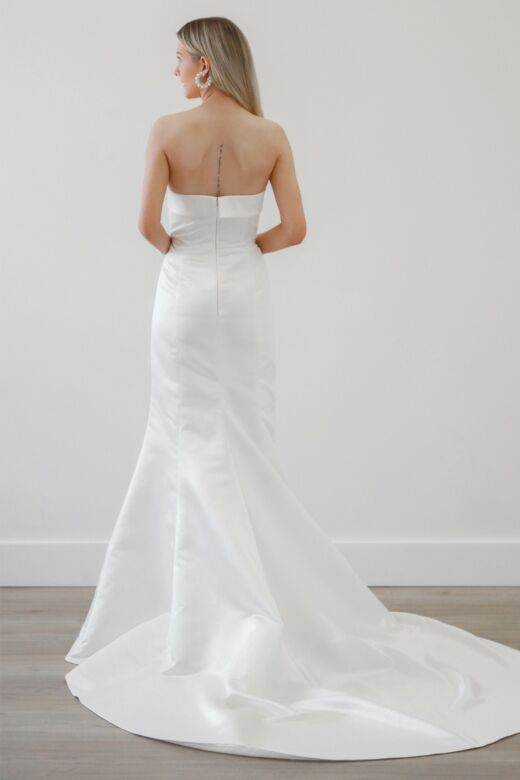Locket 11253P Dee Chapel Train Strapless Wedding Dress
