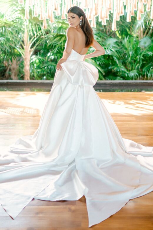 Locket 11259 Nella Detachable Bow Strapless Wedding Gown