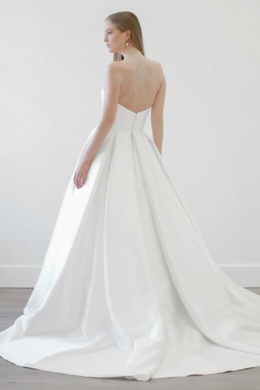 Locket 11259P Nella Pleated Skirt Strapless Wedding Gown