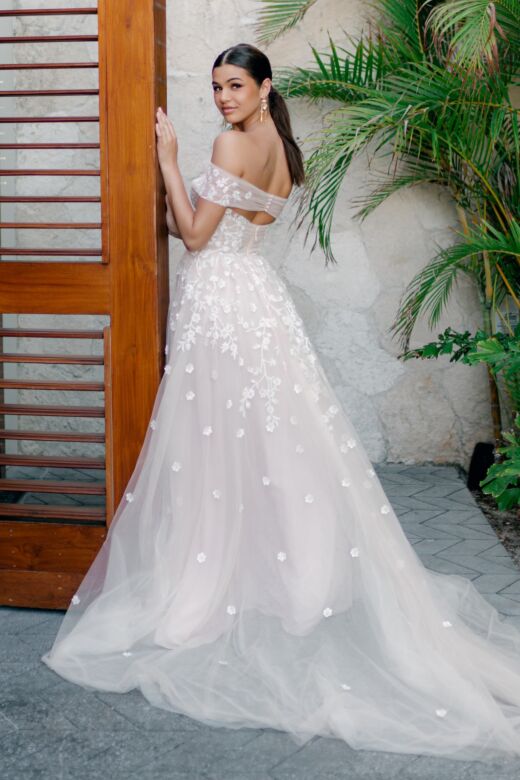 Locket 11724 Lorina Removable Topper Embroidered Bridal Dress