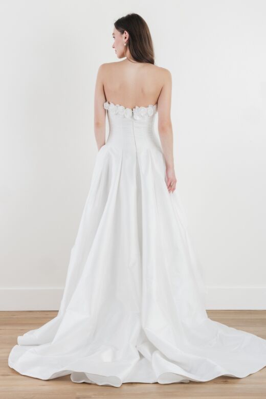 Locket 13211 Nirali Strapless Pleated A-Line Wedding Gown