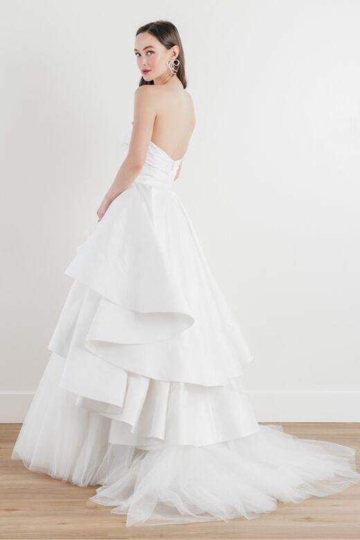 Locket 13217 Caterina Sweetheart Neck Peplum Skirt Wedding Gown