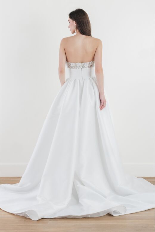 Locket 13803 Deidre Notched Neck Beaded Bust Bridal Gown