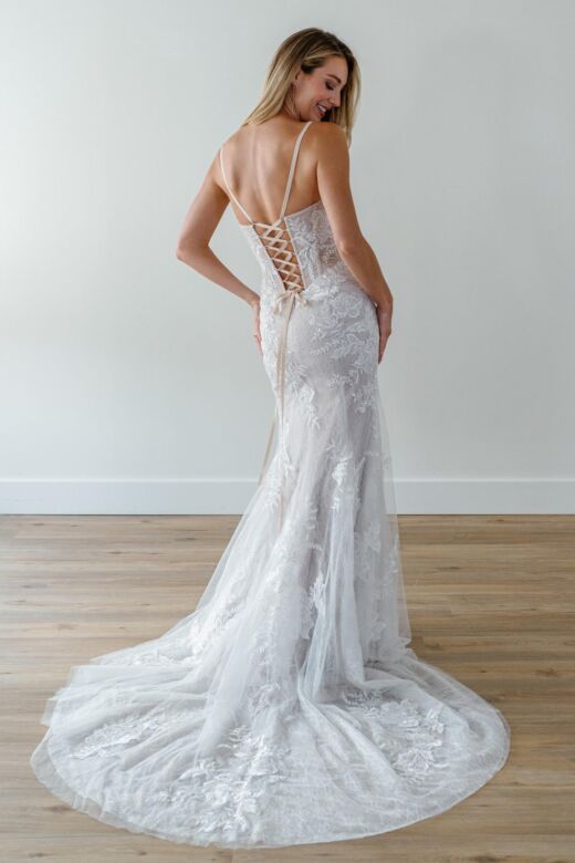 Locket 12110 Sanita Fit-And-Flare Corset Top Wedding Dress