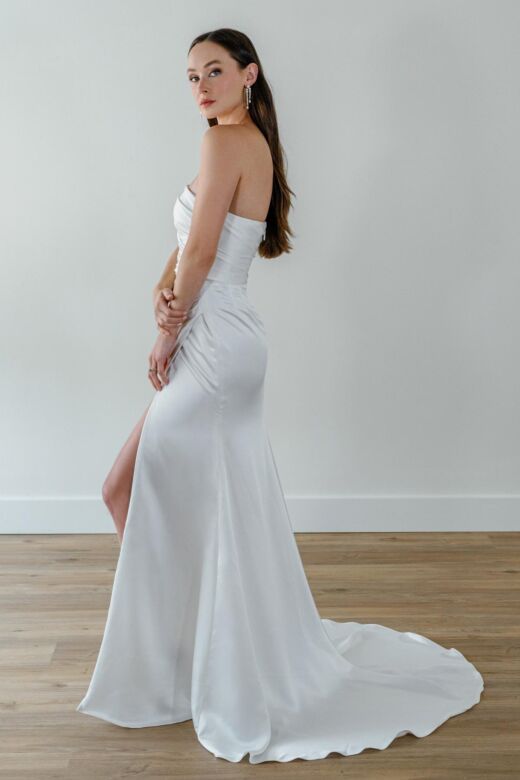 Locket 12252 Elin Drape Skirt Strapless Wedding Dress