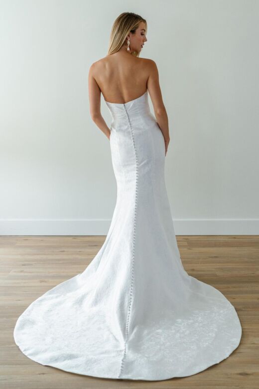 Locket 12253P Noor Strapless Button Back Wedding Dress