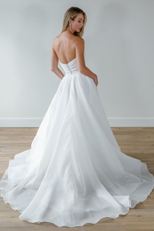 Locket 12727 Fortune Strapless Drape Bodice Wedding Gown
