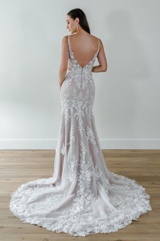 Locket 12735 Dayana Plunging Neck Mermaid Wedding Gown