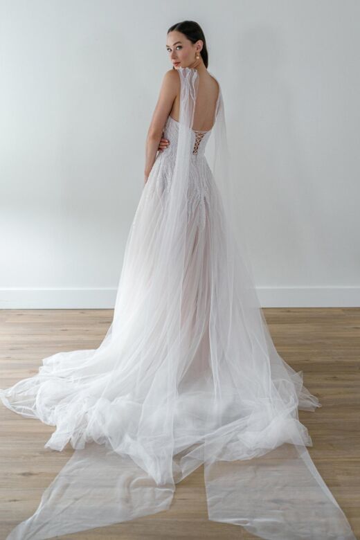 Locket 12825 Dazzle With Topper A-Line Wedding Gown