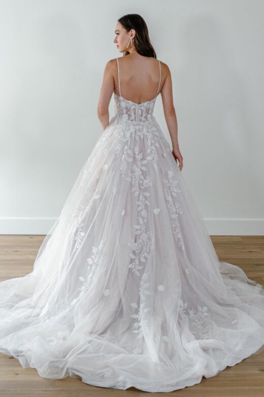 Locket 12832 Baylor Open Back Spaghetti Strap Wedding Gown