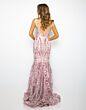 Ava Presley 39204 Plunging V-Neck Sheer Sides Dress