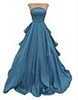 Ava Presley 26417 Beaded Strapless Tiered Skirt Dress