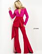 Jovani 04148 Red-Fuchsia Evening Pant Suit