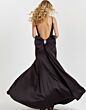 Jovani 44675 Bow Train Plunging Neck Backless Dress