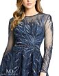Mac Duggal A11136 Illusion Sleeve Embroidered Dress