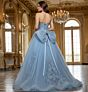 Jovani Q49712 Illusion Bodice Back Bow Quince Gown