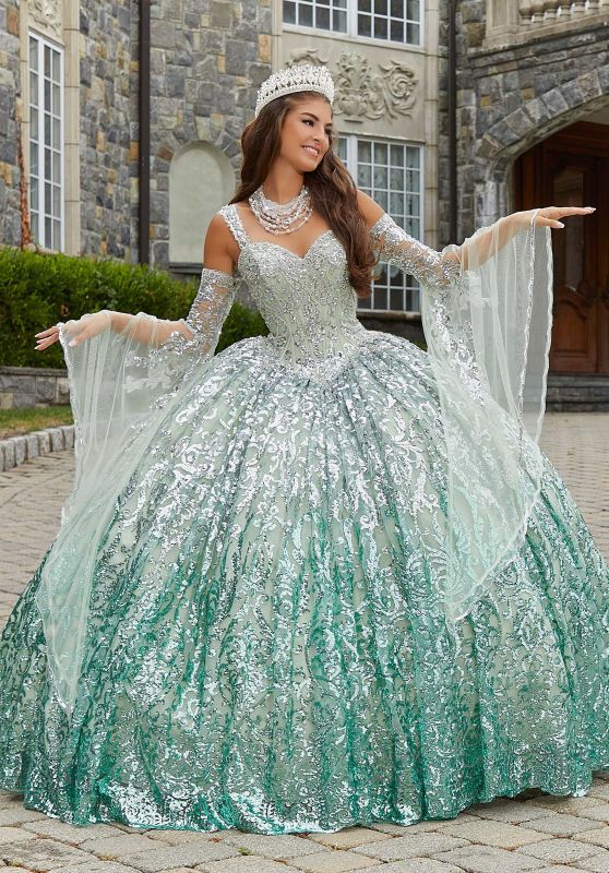Flowing Chiffon Long Teal Prom Dress With Modest Beading Top #CH6635 -  GemGrace.com