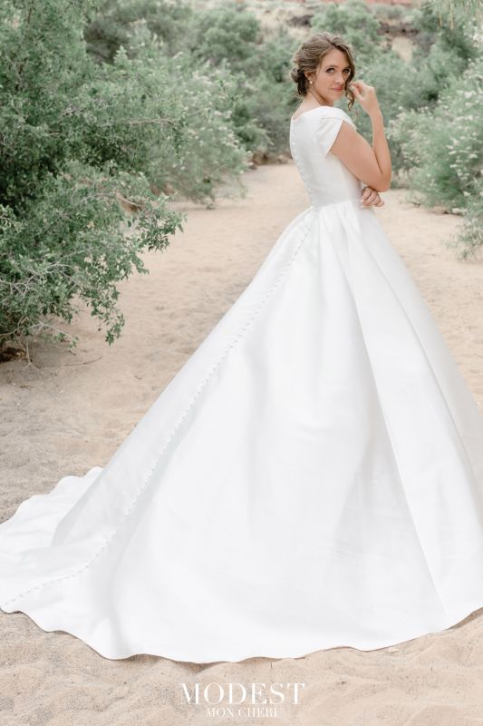 Modest Bridal by Mon Cheri TR12033 Tulip Sleeve Wedding Dress ...