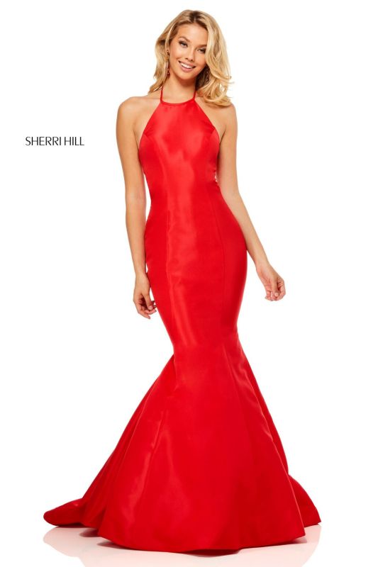 Sherri Hill 52490 Waterfall Back Mermaid Silhouette Dress