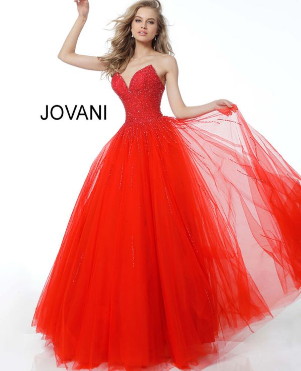 Jovani 64044 Beaded Strapless Dress