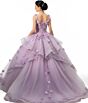 Jovani Q43810 Layered Skirt Lace-Up Back Quinceanera Dress