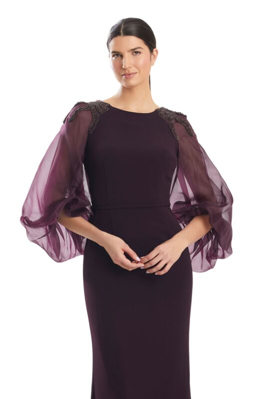 Alexander by Daymor 1956 Sheer Bishop Sleeve Dress