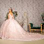 Elizabeth K GL3182 Floral Corset Bodice Long Train Quince Gown