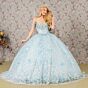 Elizabeth K GL3183 Applique Waist Off-The-Shoulder Quinceanera Dress