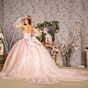 GLS by Gloria GL3466 Juliet Sleeve Petal Train Quinceanera Dress