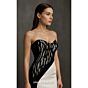 MNM Couture B1175 Sweetheart Neck Black White Mermaid Dress