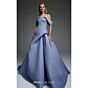 MNM Couture E0103 Off The Shoulder Draped Crepe Dress