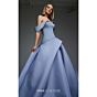 MNM Couture E0103 Off The Shoulder Draped Crepe Dress