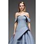 MNM Couture E0103 Off The Shoulder Draped Crepe Dress