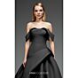 MNM Couture E0103 Off The Shoulder Draped Crepe Dress
