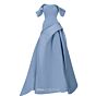 MNM Couture E0103 Off The Shoulder Draped Crepe Dress