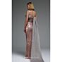 MNM Couture E0108 Watteau Train Column Sequin Dress