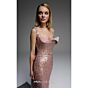 MNM Couture E0108 Watteau Train Column Sequin Dress
