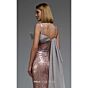 MNM Couture E0108 Watteau Train Column Sequin Dress
