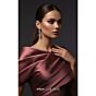 MNM Couture E0125 Draped Neck Thin Belt Pink Dress