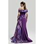 MNM Couture 2692A Off-The-Shoulder Side Overskirt Mermaid Dress