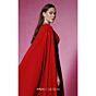 MNM Couture F02845 Cape Sleeve Ruched A-Line Dress