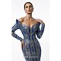MNM Couture F02900A Long Sleeve Sequin Mermaid Dress