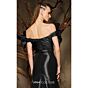 MNM Couture F02993 Floral Strap Trumpet Satin Dress