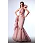 MNM Couture G1729 Pink One-Shoulder Trumpet Bubble Skirt Dress