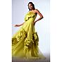 MNM Couture G1736 Asymmetric Ruffle A-Line Green Dress