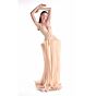 MNM Couture G2100 Drop Waist Plunging Neck Nude Dress