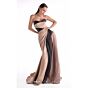 MNM Couture G2102 Sweetheart Neck Strapless Draped Brown Dress